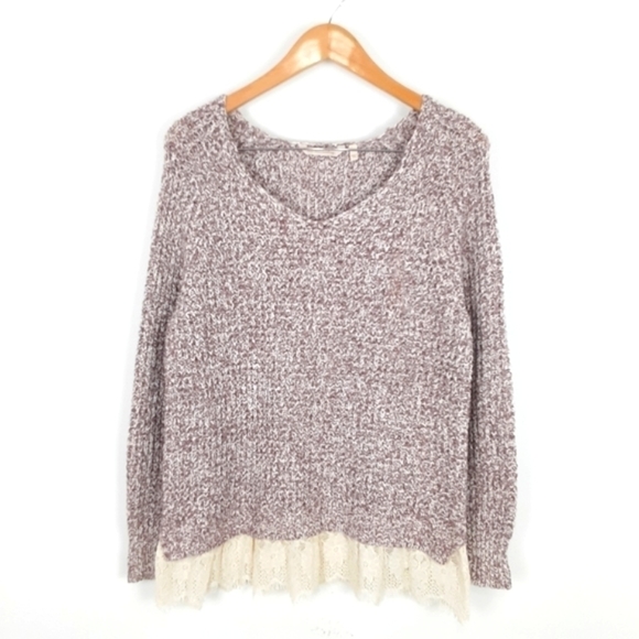 Soft Surroundings Lace Trim Tunic Sweater Top Size Small - Picture 8 of 9